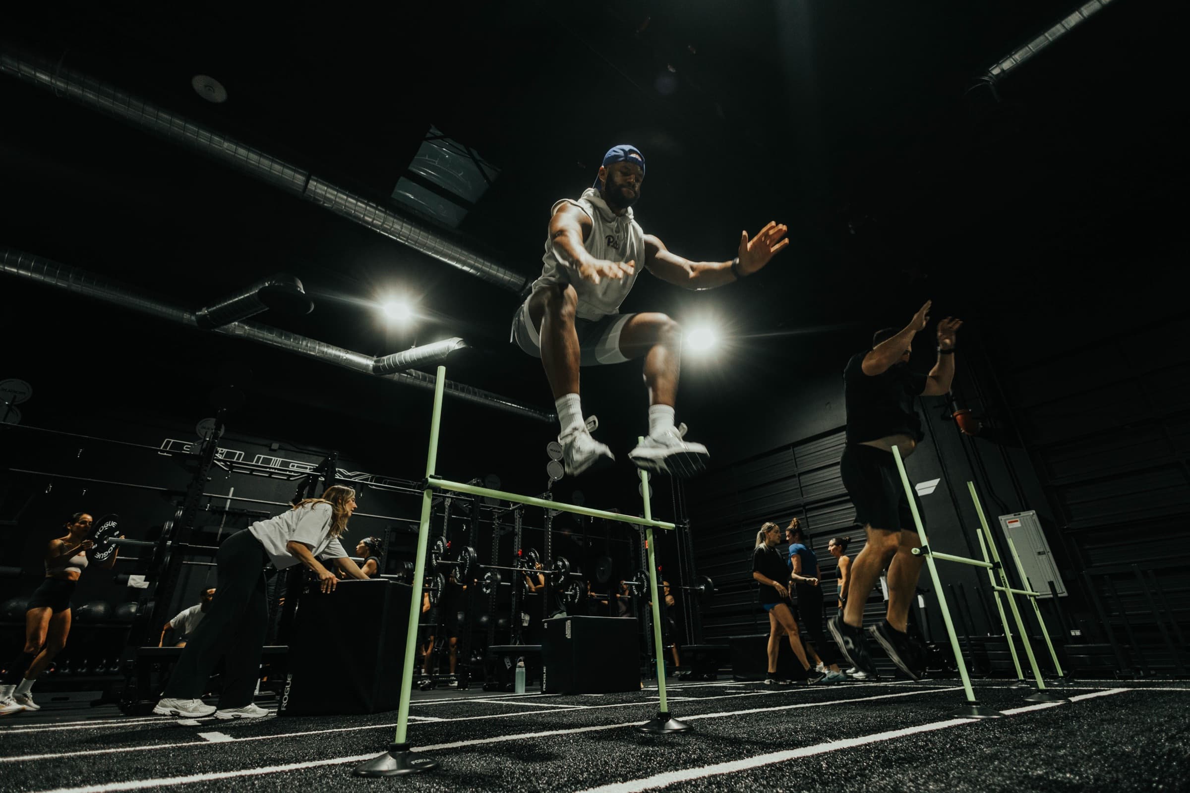 Programmed barbell work on the platforms